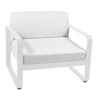 fermob - fauteuil rembourré bellevie en tissu, tissu acrylique couleur blanc 75 x 91.1 56 cm designer pagnon & pelhaître made in design