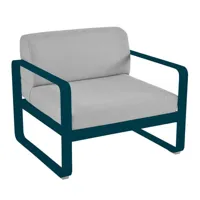 fermob - fauteuil rembourré bellevie en tissu, tissu acrylique couleur gris 85 x 92.05 71 cm designer pagnon & pelhaître made in design