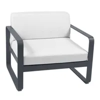 fermob - fauteuil rembourré bellevie en tissu, tissu acrylique couleur noir 75 x 91.1 56 cm designer pagnon & pelhaître made in design