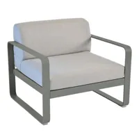 fermob - fauteuil rembourré bellevie en tissu, tissu acrylique couleur beige 85 x 89.88 71 cm designer pagnon & pelhaître made in design
