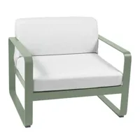 fermob - fauteuil rembourré bellevie en tissu, tissu acrylique couleur vert 85 x 99.87 71 cm designer pagnon & pelhaître made in design
