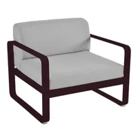 fermob - fauteuil rembourré bellevie en tissu, tissu acrylique couleur violet 85 x 90.12 71 cm designer pagnon & pelhaître made in design
