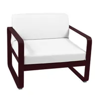 fermob - fauteuil rembourré bellevie en tissu, tissu acrylique couleur violet 85 x 90.12 71 cm designer pagnon & pelhaître made in design