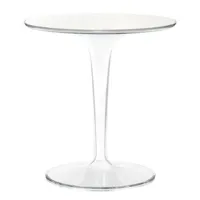 kartell - table d'appoint tip top en plastique, pmma couleur blanc 70.34 x 51 cm designer philippe starck with eugeni quitllet made in design