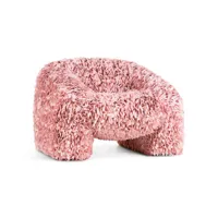 moooi - fauteuil rembourré hortensia en tissu, mousse couleur rose 107 x 55 76 cm designer júlia esqué made in design