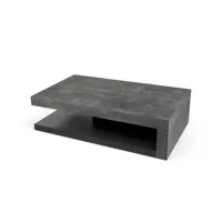 pop up home - table basse chicago en bois, panneau de fibres à haute densité couleur gris 76.63 x 26 cm made in design