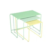 fermob - tables gigognes oulala multicolore 56.46 x 40 cm designer studio métal, acier