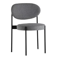 verpan - chaise empilable series 430 - gris - 58 x 87 x 82 cm - designer verner panton - tissu, mousse