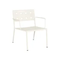 hay - fauteuil lounge empilable balcony - beige - 63 x 77.97 x 72 cm - designer ronan & erwan bouroullec - métal, acier peinture poudre