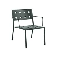 hay - fauteuil lounge empilable balcony vert 63 x 77.97 72 cm designer ronan & erwan bouroullec métal, acier peinture poudre