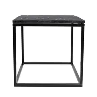 pop up home - table basse marble & wood - noir - 70 x 70 x 50 cm - designer inês martinho - pierre, acier laqué