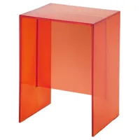 kartell - table d'appoint laufen en plastique, pmma couleur orange 33 x 66.04 47 cm designer ludovica & roberto  palomba made in design