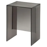 kartell - table d'appoint laufen en plastique, pmma couleur gris 33 x 66.04 47 cm designer ludovica & roberto  palomba made in design