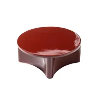 gervasoni - table basse guna en céramique couleur rouge 62 x 23 cm designer chiara andreatti made in design