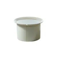 gervasoni - table d'appoint brise en céramique couleur beige 46 x 51 cm designer federica biasi made in design