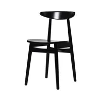 vincent sheppard - chaise teo en bois, hêtre massif teinté couleur noir made in design