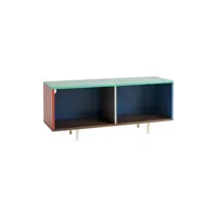 hay - buffet bas colour cabinet - multicolore - 120 x 39 x 51 cm - designer muller van severen - bois, panneau en fibres de bois