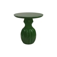 popus editions - table d'appoint tables en plastique, fibre de verre laquée couleur vert 52 x 50 cm designer fanny gicquel made in design