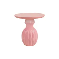 popus editions - table d'appoint tables en plastique, fibre de verre laquée couleur rose 52 x 50 cm designer fanny gicquel made in design