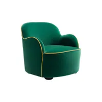 popus editions - fauteuil rembourré celeste en tissu, hêtre massif couleur vert 74 x cm designer fanny gicquel made in design