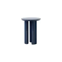 &tradition - table d'appoint tung en bois, mdf laqué couleur bleu 38 x 48 cm designer john astbury made in design