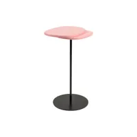 popus editions - table d'appoint tables en bois, mdf laqué couleur rose 30 x 27.5 52 cm designer fanny gicquel made in design