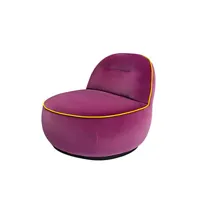 popus editions - fauteuil rembourré rima en tissu, hêtre massif couleur violet 80 x 85 66 cm designer fanny gicquel made in design