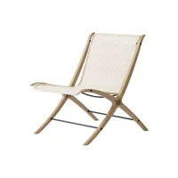 &tradition - fauteuil lounge x - bois naturel - 56.6 x 67.3 x 72.2 cm - designer orla mølgaard-nielsen - bois, rotin