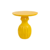 popus editions - table d'appoint tables en plastique, fibre de verre laquée couleur jaune 52 x 50 cm designer fanny gicquel made in design