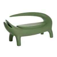 slide - banc afrika en plastique, polyéthylène couleur vert 167 x 63 75 cm designer marcantonio made in design