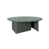 rs barcelona - table basse plec en pierre, marbre couleur vert 90 x 32 cm designer antoni palleja office made in design