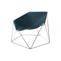 compagnie - fauteuil penta - bleu - 54.5 x 68 x 82 cm - designer kim moltzer - tissu, toile outdoor