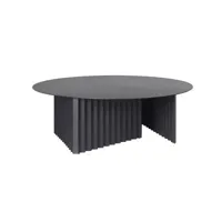 rs barcelona - table basse plec en métal, acier couleur noir 90 x 32 cm designer antoni palleja office made in design