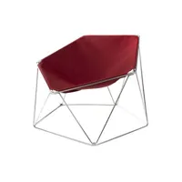 compagnie - fauteuil penta - rouge - 54.5 x 68 x 82 cm - designer kim moltzer - tissu, toile outdoor