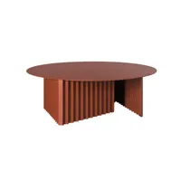 rs barcelona - table basse plec en métal, acier couleur rouge 90 x 32 cm designer antoni palleja office made in design