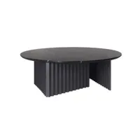rs barcelona - table basse plec en pierre, marbre couleur noir 90 x 32 cm designer antoni palleja office made in design