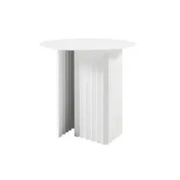 rs barcelona - table basse plec en métal, acier couleur blanc 50 x cm designer antoni palleja office made in design
