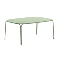 kartell - table basse hiray en métal, acier galvanisé peint couleur vert 90 x 59 38 cm designer ludovica & roberto  palomba made in design