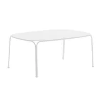 kartell - table basse hiray en métal, acier galvanisé peint couleur blanc 90 x 59 38 cm designer ludovica & roberto  palomba made in design