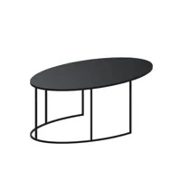 zeus - table basse tables basses slim irony en métal, acier couleur noir 86 x 54 31 cm designer maurizio peregalli made in design