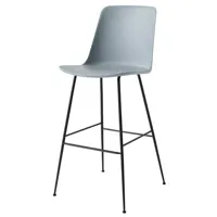 &tradition - chaise de bar rely en plastique, polypropylène recyclé couleur bleu 49 x 54.4 110 cm designer hee welling made in design