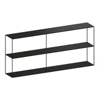 zeus - console etagères slim irony en métal, acier couleur noir 180 x 31 64 cm designer maurizio peregalli made in design