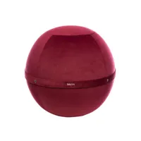 bloon paris - pouf ballon en tissu, velours couleur rouge 55 x cm designer kévin rayess made in design