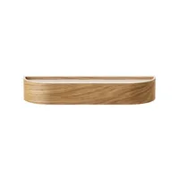 audo copenhagen - etagère epoch en bois, placage chêne couleur bois naturel 50 x 13 8 cm designer nina bruun made in design