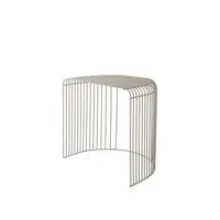 aytm - table d'appoint curva en métal, acier couleur beige 48 x 34 45 cm made in design