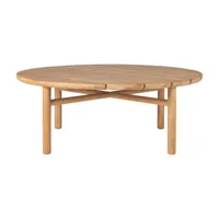 ethnicraft - table basse quatro en bois, teck massif couleur bois naturel 95 x 35 cm designer design studio made in