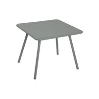fermob - table enfant kids - gris - 57 x 57 x 47 cm - designer frédéric sofia - métal, acier laqué