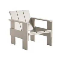 hay - fauteuil lounge crate en bois, pin massif couleur beige 58 x 77 64.5 cm designer gerrit rietveld made in design