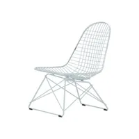 vitra - fauteuil lounge wire chair bleu 49 x 55 66 cm designer charles & ray eames métal, acier époxy