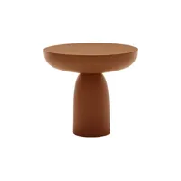 mogg - table d'appoint olo en bois, bois massif laqué couleur marron 50 x 47 cm designer antonio facco made in design